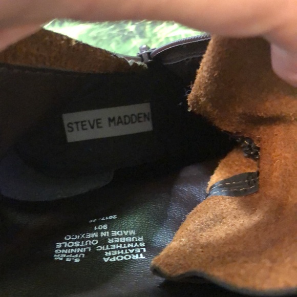 Steve Madden Dark Brown Troopa Boots Size 5 1/2 - Picture 13 of 14